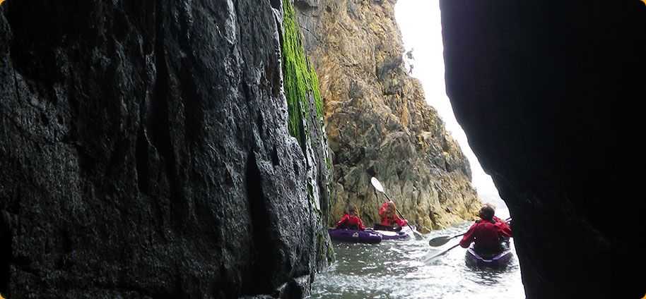 Caves from a kayak